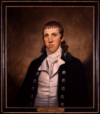 Half Length Portrait of John Bush Wearing a Dark Colored Jacket and a Light Colored Vest by Matthew Pratt